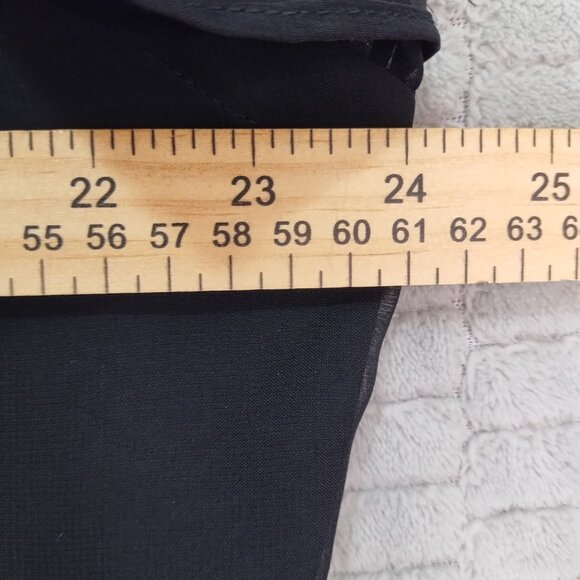 INC International Concepts Black Blouse with Red Embroidery - Picture 10 of 11